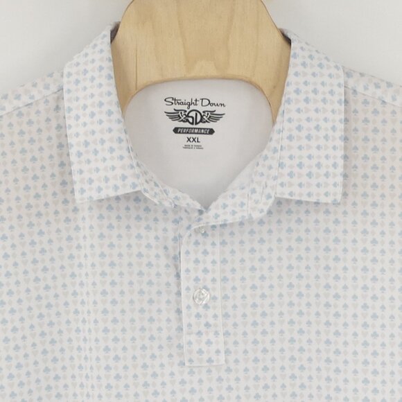 Straight Down Performance Men's XXL Polo Shirt Playing Card Print BNP Paribas‎ - Picture 1 of 6